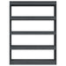 Bibliotecă/Separator cameră gri 100x30x135,5 cm lemn masiv pin - WALTI WALTI
