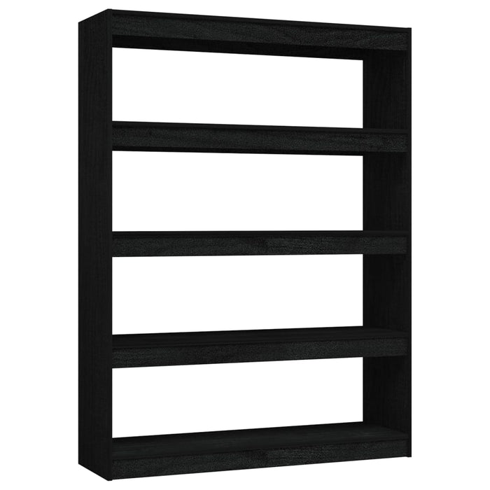Bibliotecă/Separator cameră negru 100x30x135,5 cm lemn de pin - WALTI WALTI