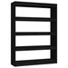 Bibliotecă/Separator cameră negru 100x30x135,5 cm lemn de pin - WALTI WALTI