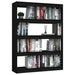 Bibliotecă/Separator cameră negru 100x30x135,5 cm lemn de pin - WALTI WALTI
