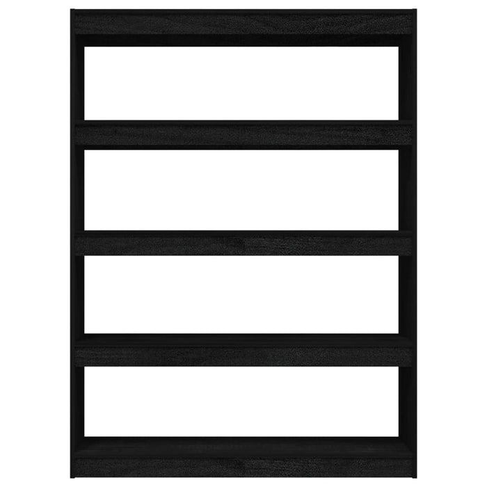 Bibliotecă/Separator cameră negru 100x30x135,5 cm lemn de pin - WALTI WALTI