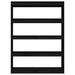 Bibliotecă/Separator cameră negru 100x30x135,5 cm lemn de pin - WALTI WALTI