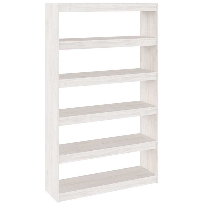Bibliotecă/Separator cameră, alb 100x30x167,5 cm lemn masiv pin WALTI