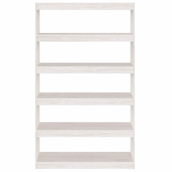 Bibliotecă/Separator cameră, alb 100x30x167,5 cm lemn masiv pin WALTI