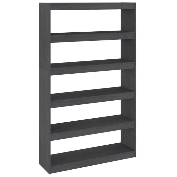 Bibliotecă/Separator cameră, gri 100x30x167,5 cm lemn masiv pin - WALTI WALTI