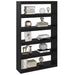 Bibliotecă/Separator cameră, negru,100x30x167,5 cm, pin masiv - WALTI WALTI