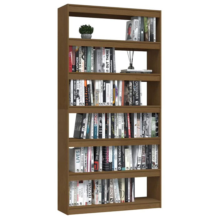 Bibliotecă/Separator cameră maro miere 100x30x200 cm lemn pin WALTI