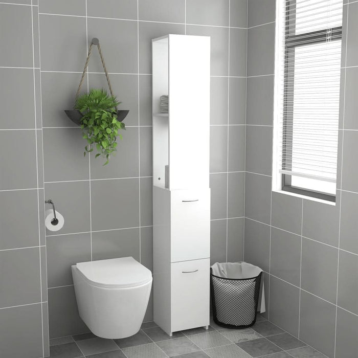 Dulap de baie, alb, 25x26,5x170 cm, lemn prelucrat - WALTI WALTI