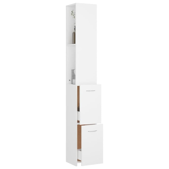 Dulap de baie, alb, 25x26,5x170 cm, lemn prelucrat - WALTI WALTI