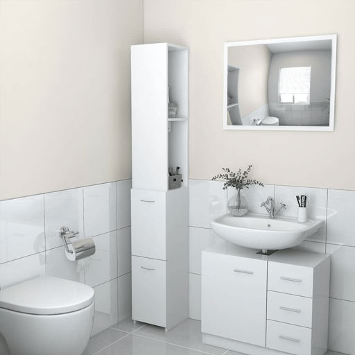 Dulap de baie, alb, 25x26,5x170 cm, lemn prelucrat - WALTI WALTI