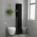 Dulap de baie, negru, 25x26,5x170 cm, lemn prelucrat - WALTI WALTI