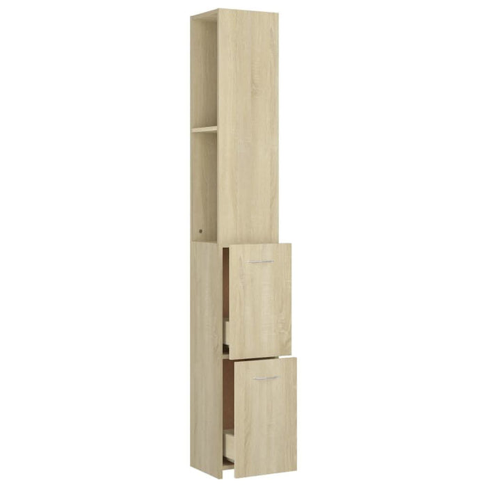 Dulap de baie, stejar sonoma, 25x26,5x170 cm, lemn prelucrat - WALTI WALTI