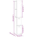 Dulap de baie, gri beton, 25x26,5x170 cm, lemn prelucrat - WALTI WALTI