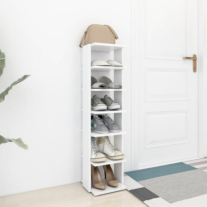 Pantofar, alb, 27,5x27x102 cm, lemn compozit - WALTI WALTI