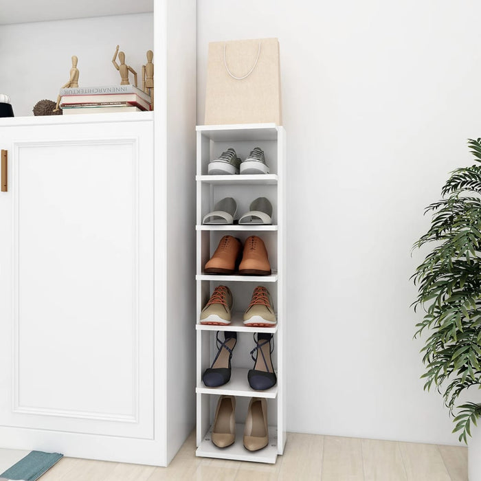 Pantofar, alb, 27,5x27x102 cm, lemn compozit - WALTI WALTI