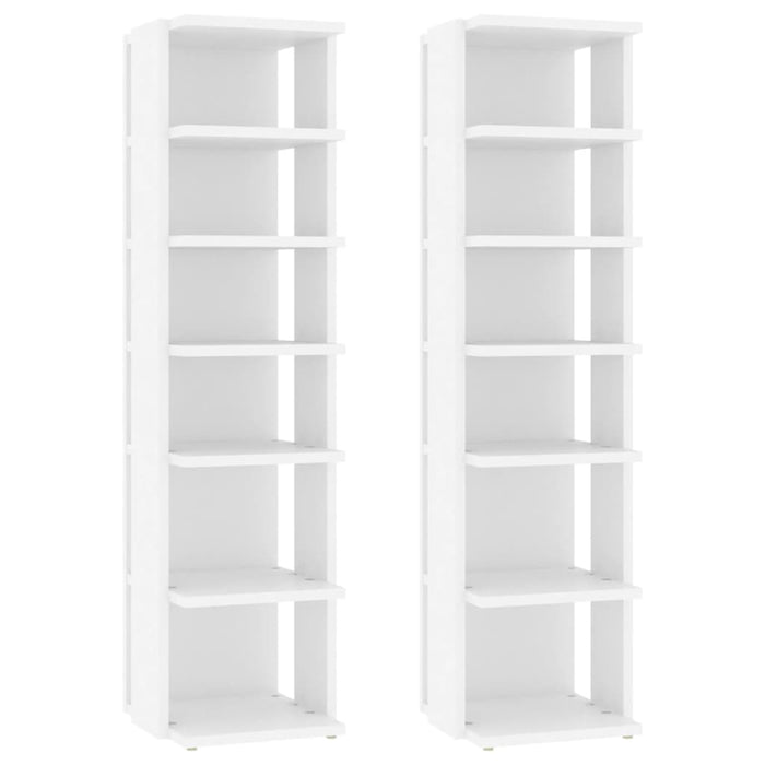 Pantofare, 2 buc., alb, 27,5x27x102 cm, lemn compozit - WALTI WALTI
