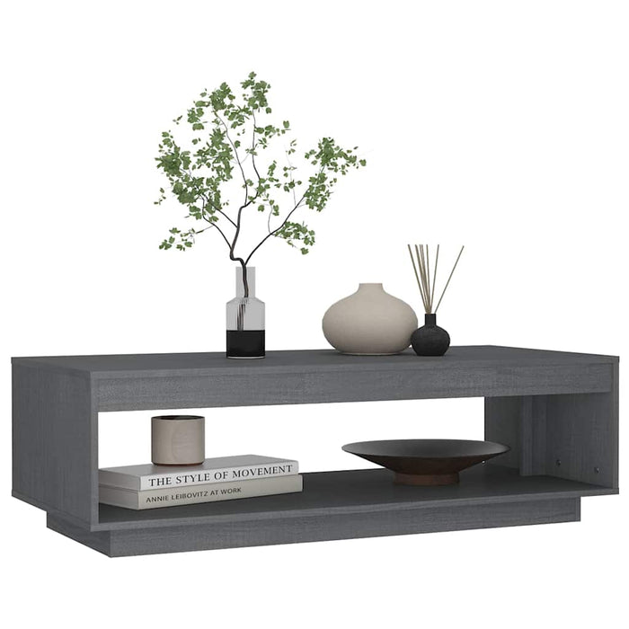 Măsuță de cafea, gri, 110x50x33,5 cm, lemn masiv de pin WALTI