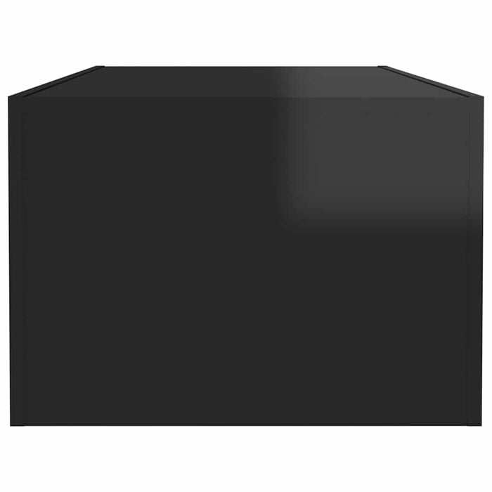 Măsuță de cafea, negru extralucios, 110x50x35 cm lemn prelucrat WALTI