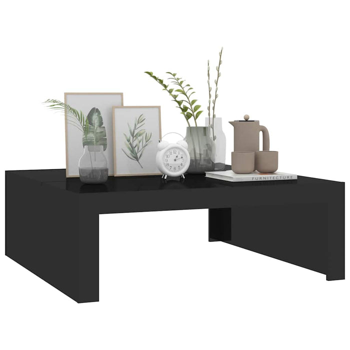 Măsuță de cafea negru extralucios 100x100x35 cm lemn prelucrat WALTI