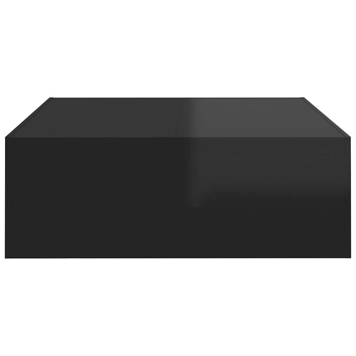 Măsuță de cafea negru extralucios 100x100x35 cm lemn prelucrat WALTI