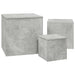 Mese laterale, 3 buc., gri beton, lemn compozit - WALTI WALTI