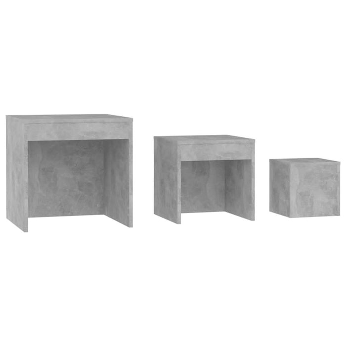 Mese suprapuse, 3 buc., gri beton, lemn prelucrat - WALTI WALTI