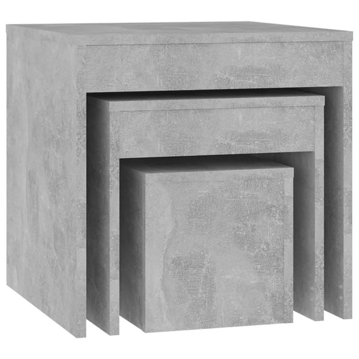 Mese suprapuse, 3 buc., gri beton, lemn prelucrat - WALTI WALTI