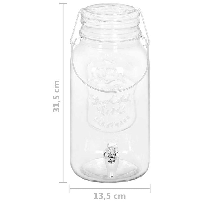 Dozatoare de băuturi, 2 buc., 3800 ml, sticlă WALTI