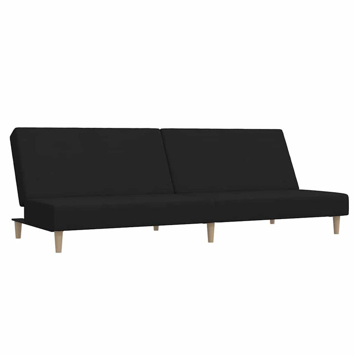 Canapea extensibilă cu 2 locuri, negru, textil WALTI