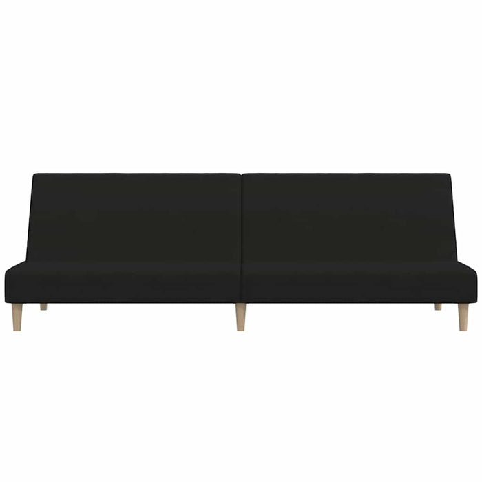 Canapea extensibilă cu 2 locuri, negru, textil WALTI
