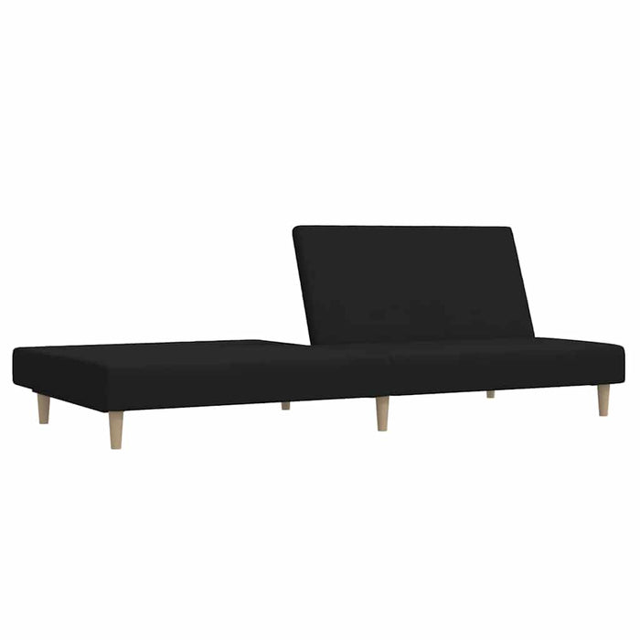 Canapea extensibilă cu 2 locuri, negru, textil WALTI