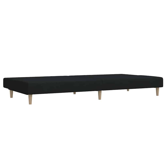 Canapea extensibilă cu 2 locuri, negru, textil WALTI