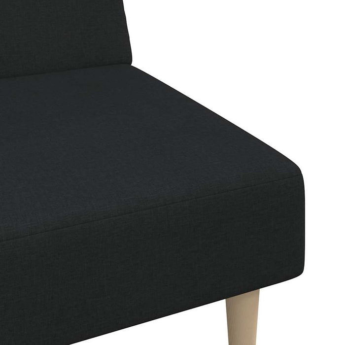 Canapea extensibilă cu 2 locuri, negru, textil WALTI