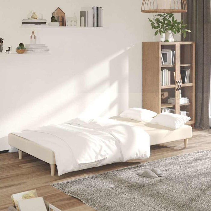 Canapea extensibilă cu 2 locuri, crem, textil WALTI