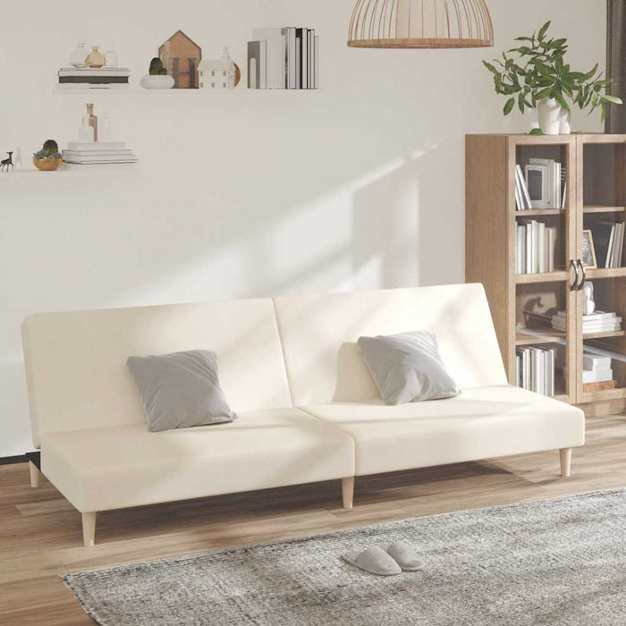 Canapea extensibilă cu 2 locuri, crem, textil WALTI