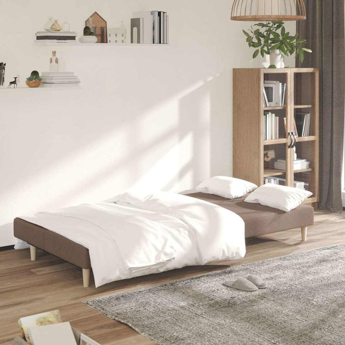 Canapea extensibilă cu 2 locuri, gri taupe, textil WALTI