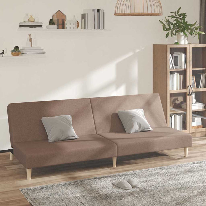Canapea extensibilă cu 2 locuri, gri taupe, textil WALTI
