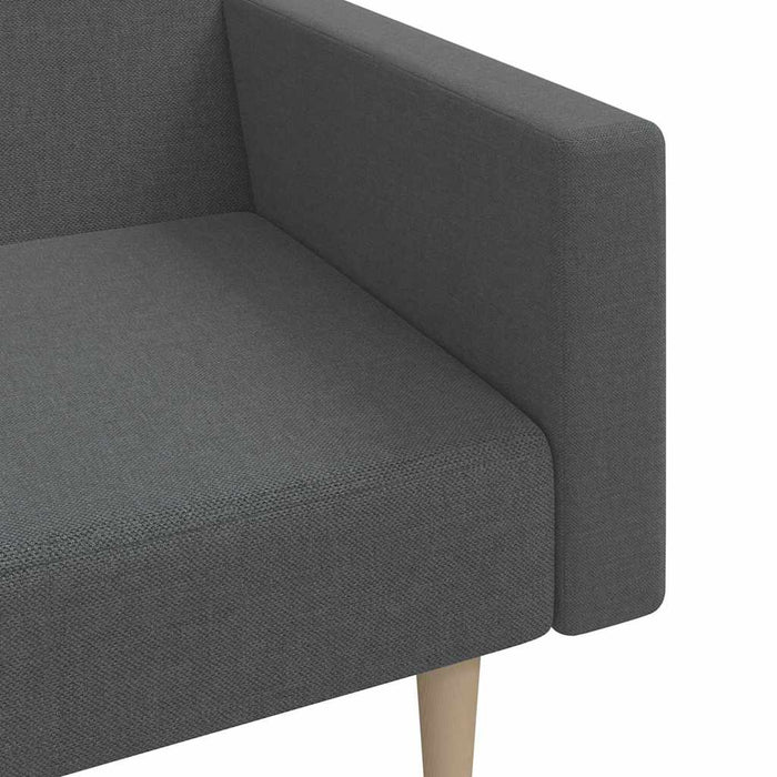 Canapea extensibilă cu 2 locuri, gri deschis, textil WALTI