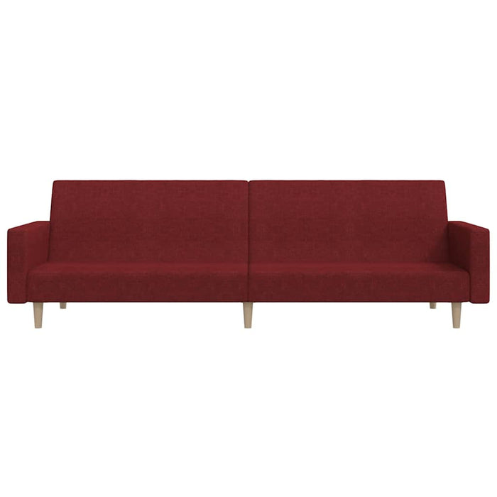 Canapea extensibilă cu 2 locuri, roșu vin, material textil WALTI