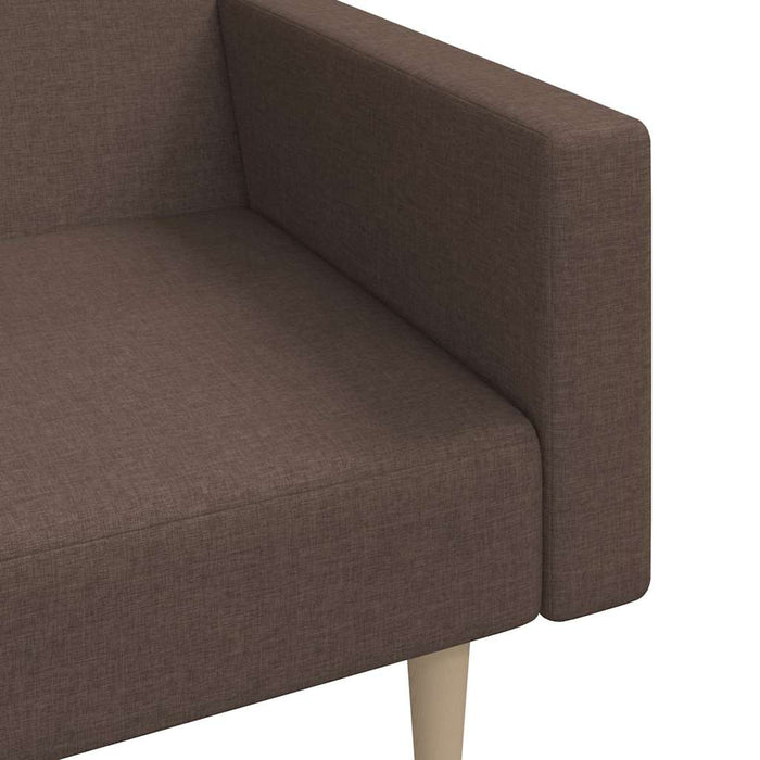 Canapea extensibilă cu 2 locuri, gri taupe, textil WALTI