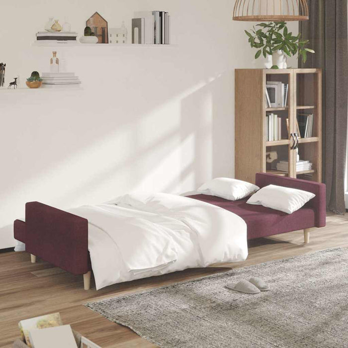 Canapea extensibilă cu 2 locuri, violet, textil WALTI