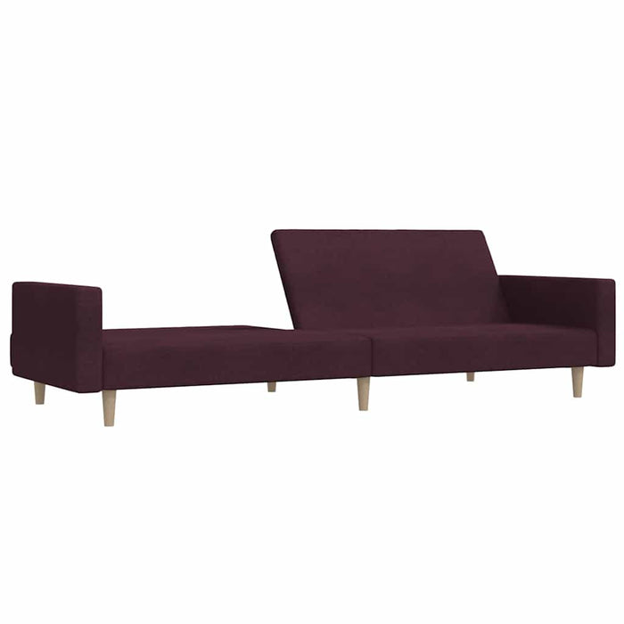 Canapea extensibilă cu 2 locuri, violet, textil WALTI