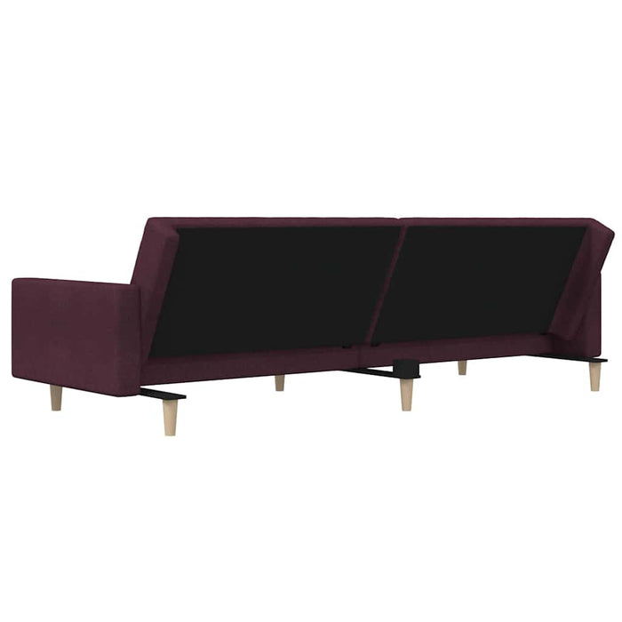 Canapea extensibilă cu 2 locuri, violet, textil WALTI