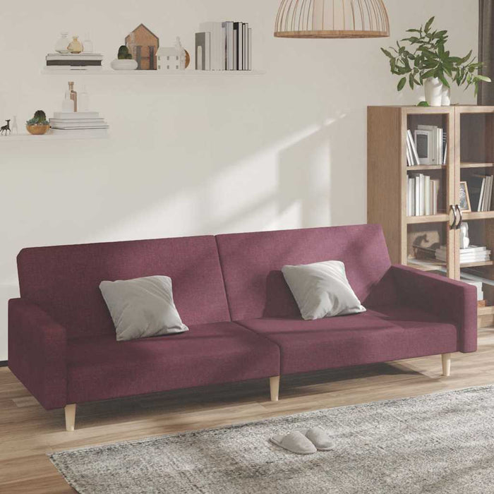 Canapea extensibilă cu 2 locuri, violet, textil WALTI