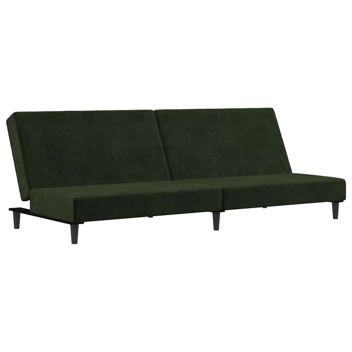 Canapea extensibilă cu 2 locuri, verde închis, catifea WALTI