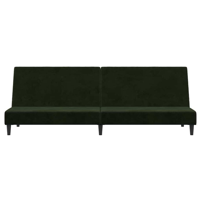 Canapea extensibilă cu 2 locuri, verde închis, catifea WALTI