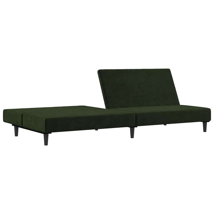 Canapea extensibilă cu 2 locuri, verde închis, catifea WALTI