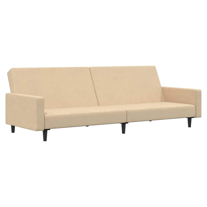 Canapea extensibilă cu 2 locuri, crem, catifea WALTI
