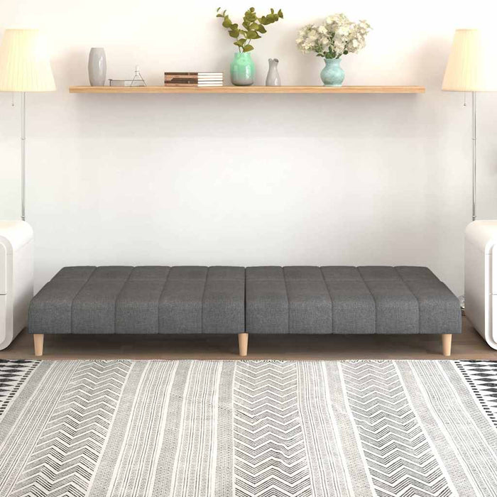 Canapea extensibilă cu 2 locuri, gri deschis, textil WALTI