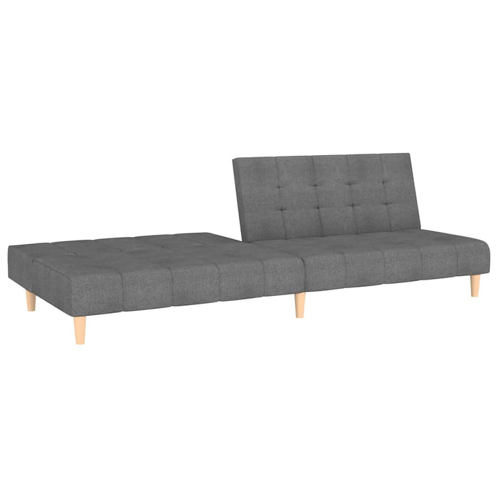 Canapea extensibilă cu 2 locuri, gri deschis, textil WALTI